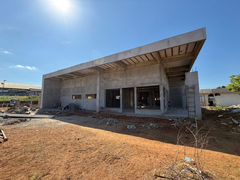UBS do Centro alcança 58,98% de execução e avança na ampliação da saúde em São Geraldo do Araguaia